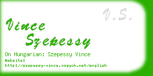 vince szepessy business card